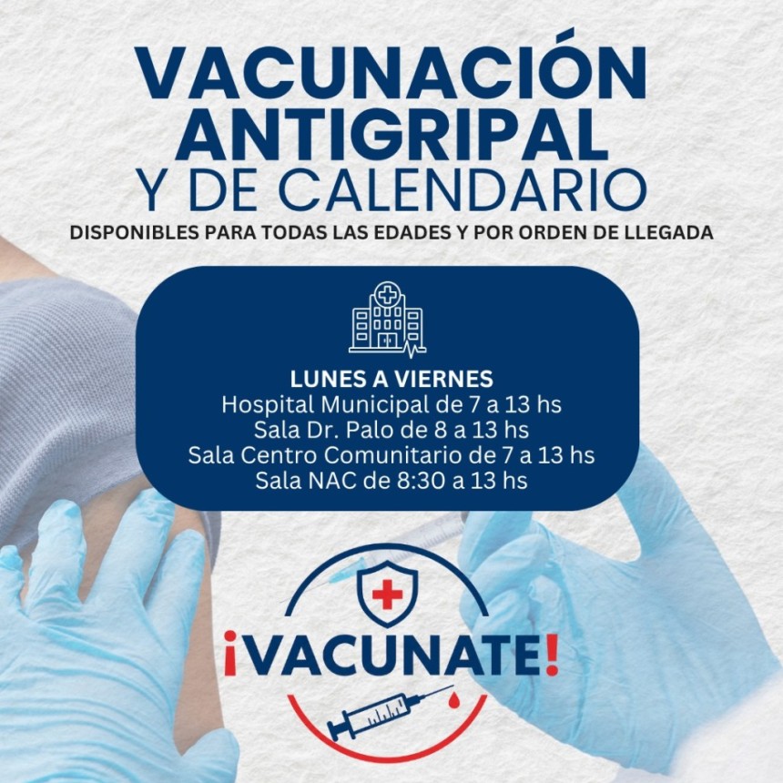 Vacunaci&oacute;n antigripal y de calendario