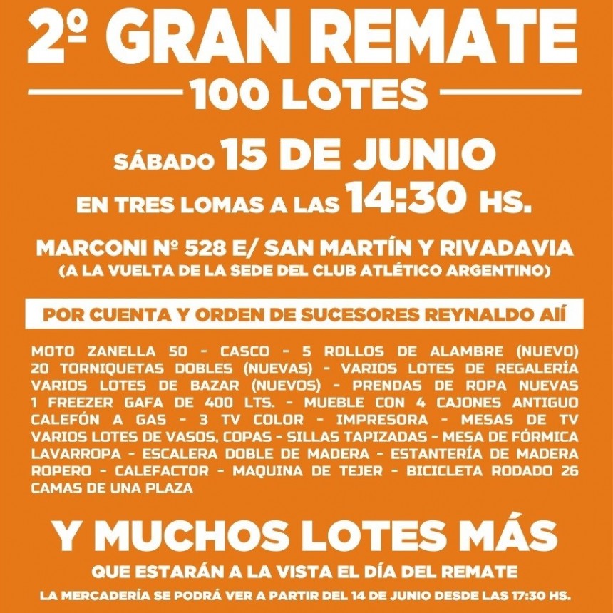 2º GRAN REMATE EN TRES LOMAS DE JOSE MANUEL SAN JUAN