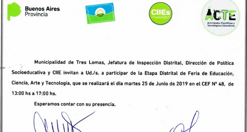 EL MARTES 25 SE REALIZA LA FERIA DE CIENCIAS DISTRITAL