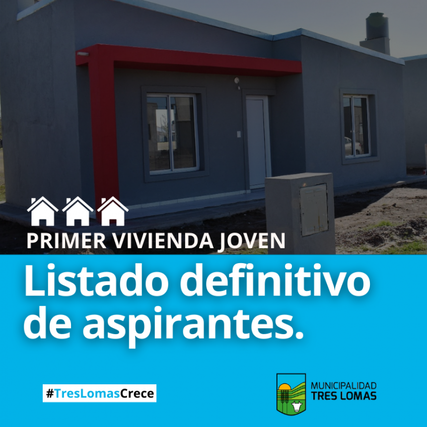 SORTEOS: PLAN “PRIMER VIVIENDA JOVEN” Y TERRENOS PARA VIVIENDAS DE CONSTRUCCIÓN EN SECO