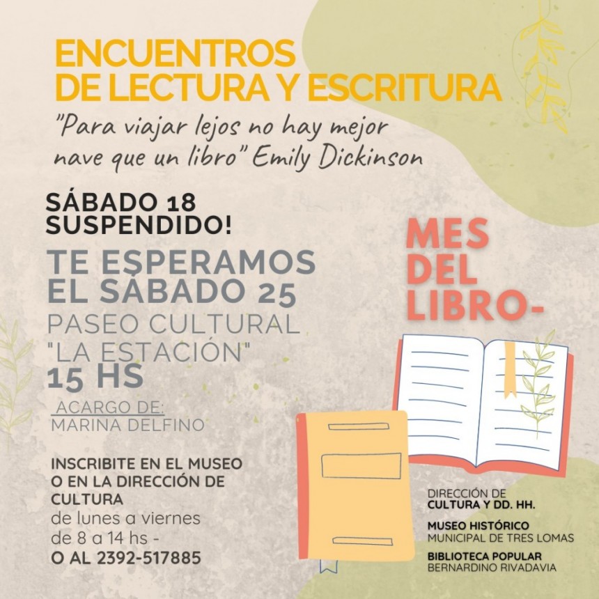 ENCUENTRO DE LECTURA Y ESCRITURA EN EL PASEO CULTURAL “LA ESTACIÓN”