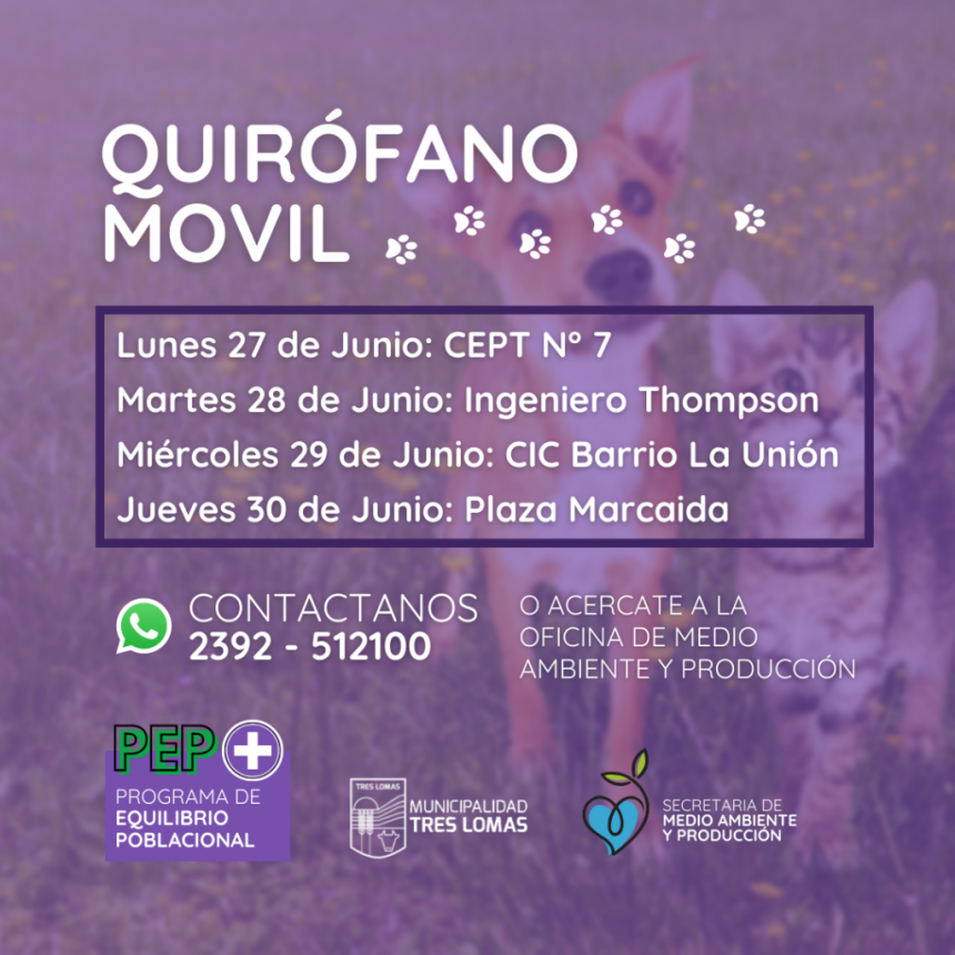 CONTINÚA LA ACTIVIDAD DEL PROGRAMA DE EQUILIBRIO POBLACIONAL