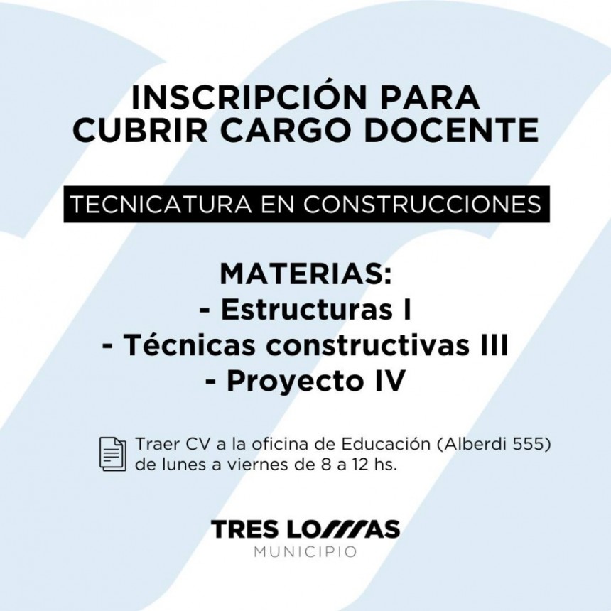 INSCRIPCIÓN PARA CUBRIR CARGOS DOCENTES