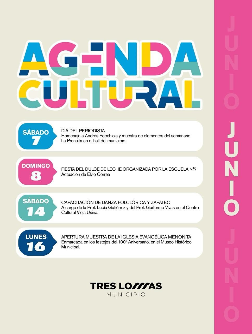 AGENDA CULTURAL DEL MES DE JUNIO