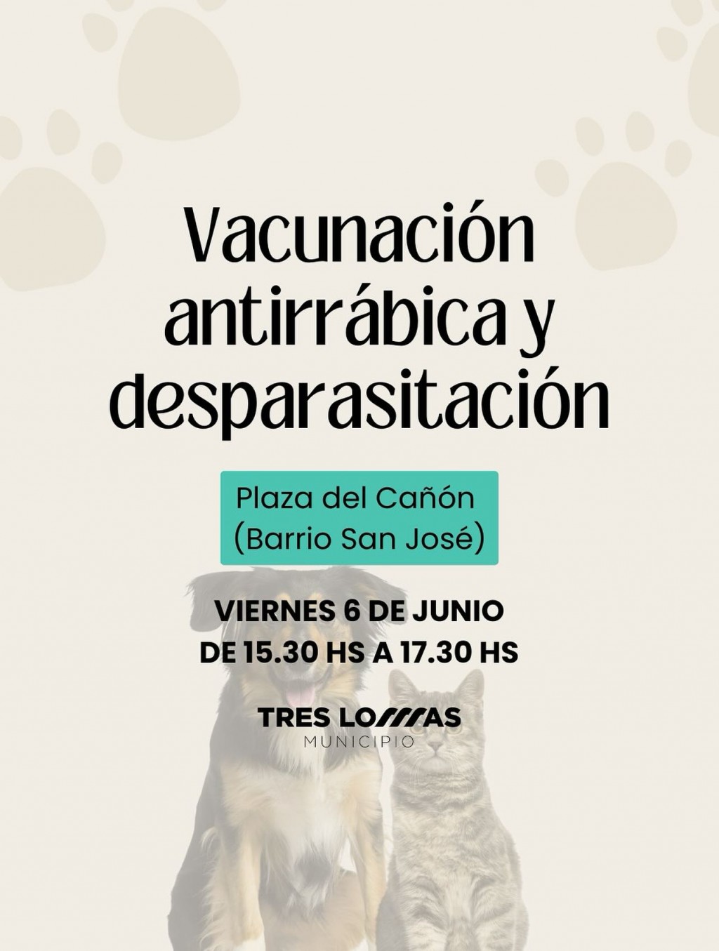VACUNACIÓN ANTIRRÁBICA Y DESPARASITACIÓN DE PERROS Y GATOS