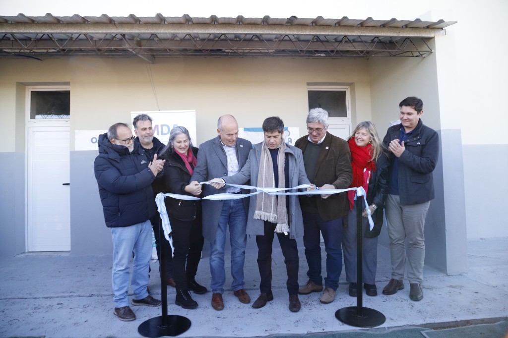 Axel Kicillof y Javier Rodr&iacute;guez inauguraron un frigor&iacute;fico porcino municipal en Laprida