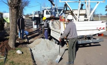 TRABAJAN EN EL TENDIDO ELÉCTRICO DEL BARRIO UNIÓN