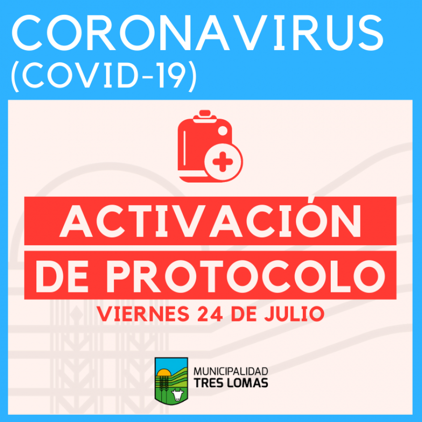 SE VOLVIÓ A ACTIVAR EL PROTOCOLO. SE TRATA DE UN MASCULINO DE 30 AÑOS.