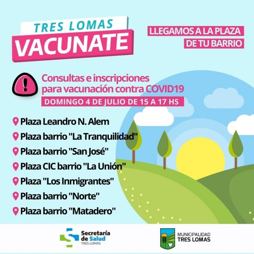 CONSULTAS E INSCRIPCIONES PARA VACUNACIÓN CONTRA COVID19
