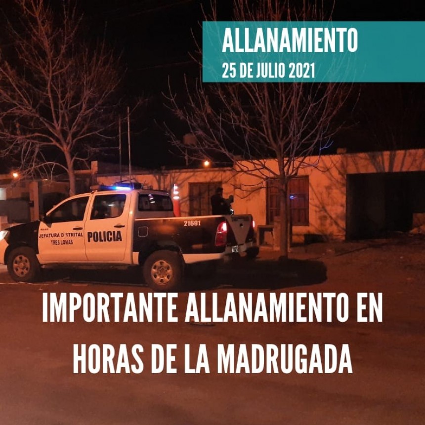 ALLANAMIENTO EN UNA VIVIENDA: SE ENCONTRARON ESTUPEFACIENTES