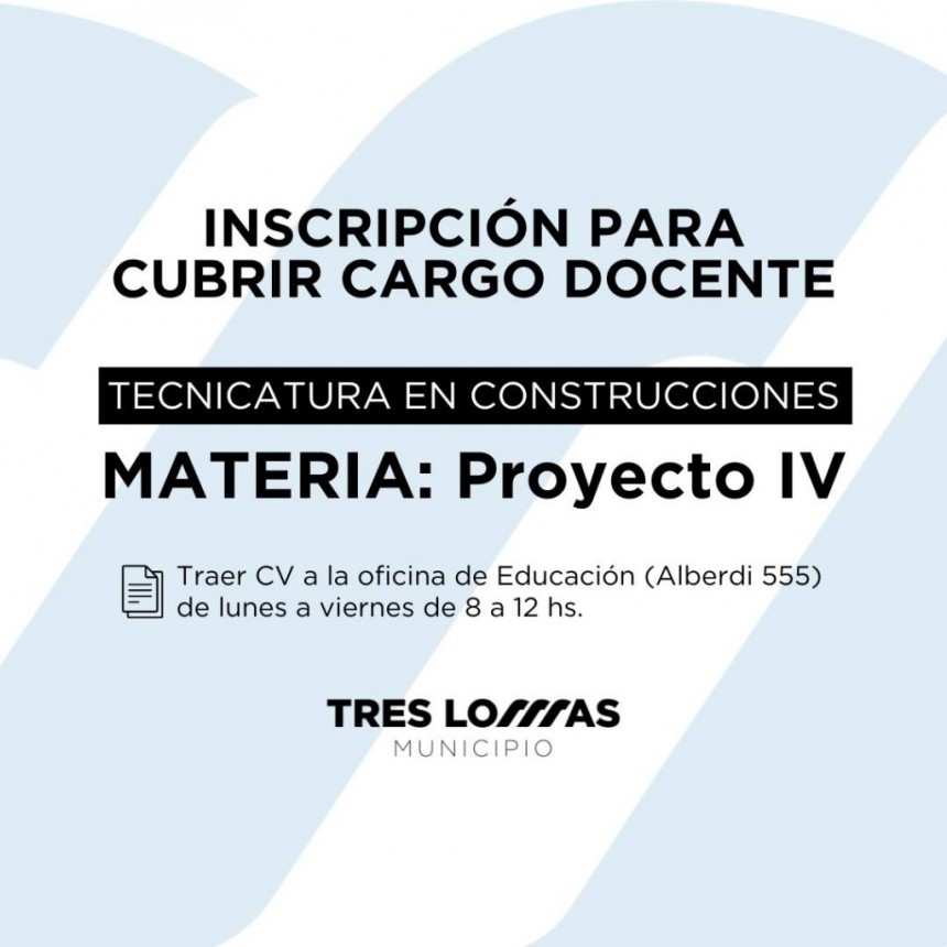 INSCRIPCIÓN PARA CUBRIR CARGOS DOCENTES