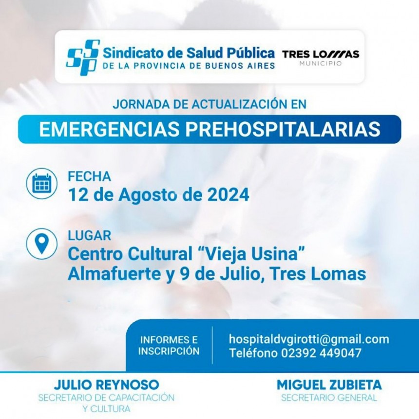 JORNADA DE ACTUALIZACIÓN EN EMERGENCIAS PREHOSPITALARIAS