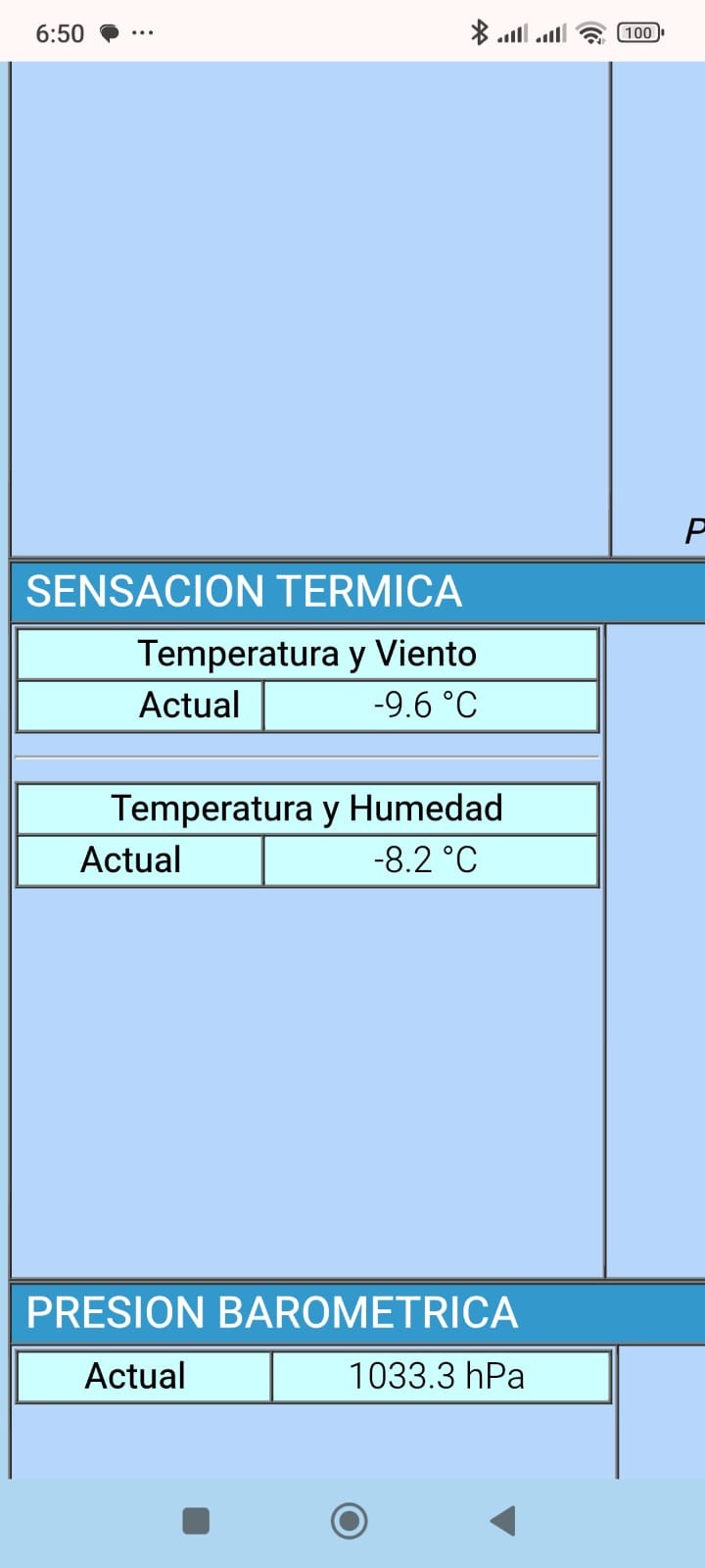 OTRO DIA MUY FRIO Y CON RECORD: CASI 10 GRADOS BAJO CERO DE SENSACION TERMICA