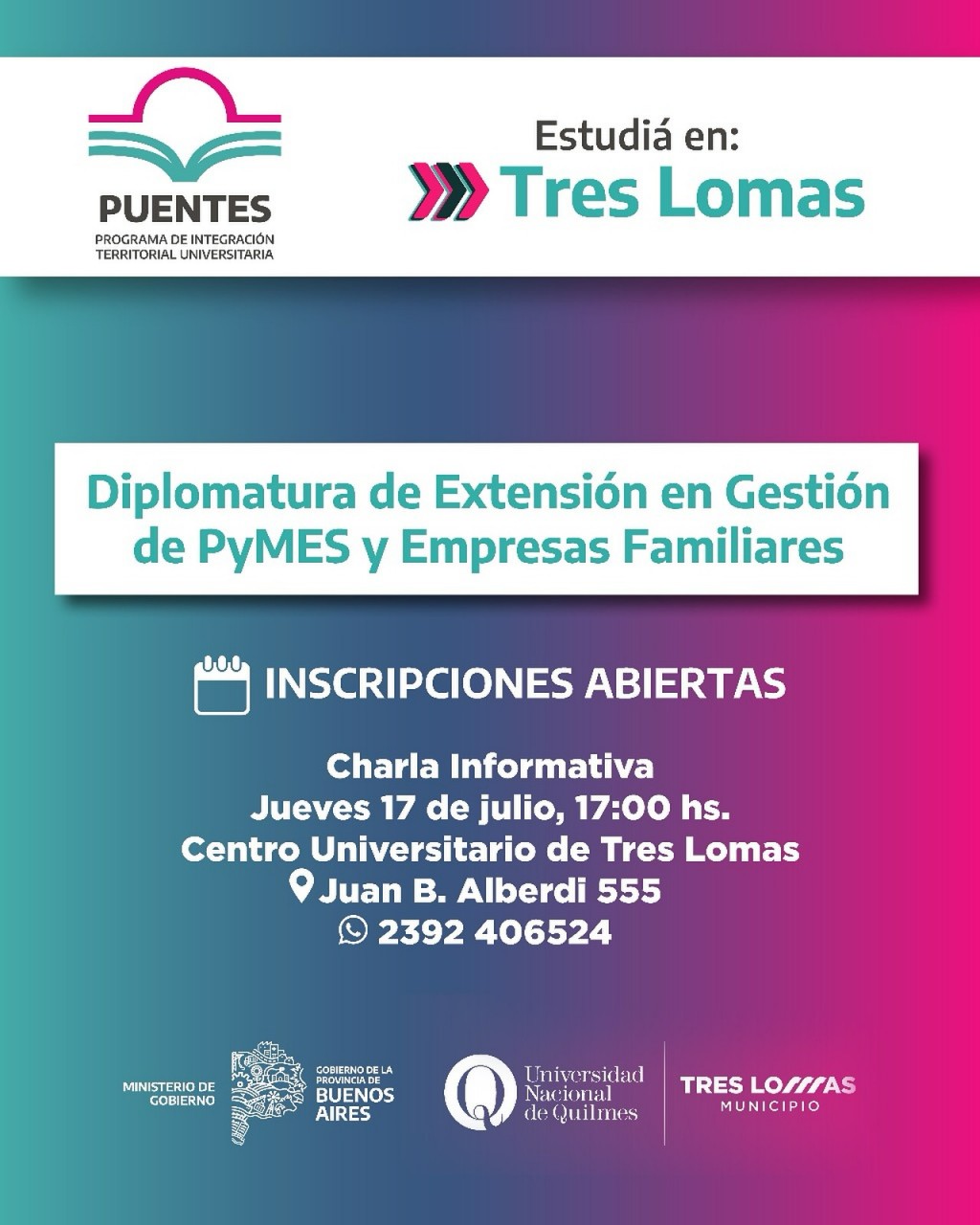 DIPLOMATURA DE EXTENSIÓN EN GESTIÓN DE PYMES Y EMPRESAS FAMILIARES