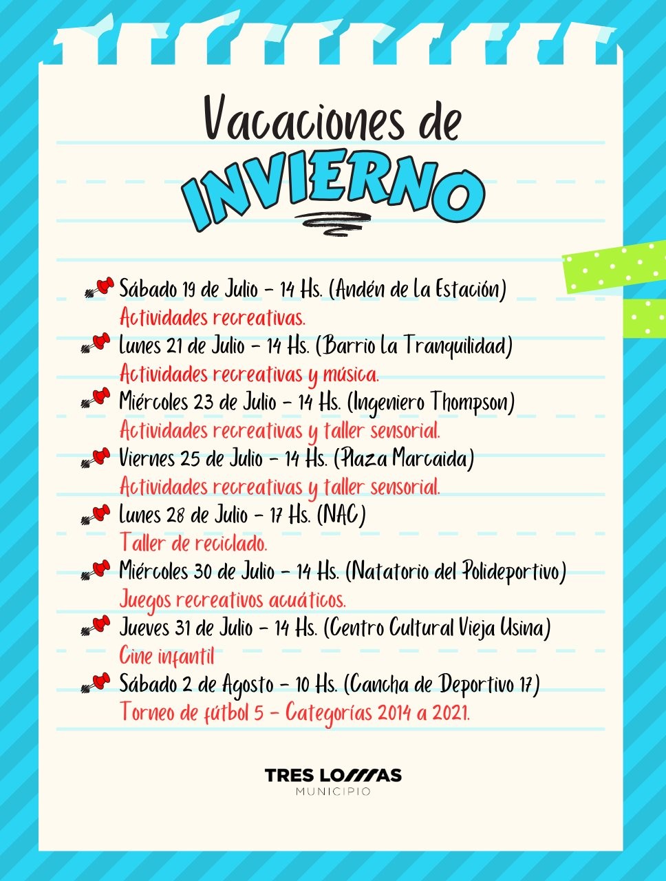 ACTIVIDADES EN VACACIONES DE INVIERNO
