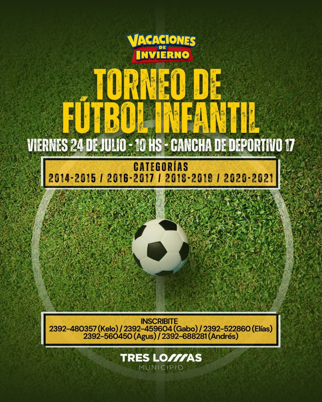 Torneo de f&uacute;tbol infantil en la Cancha de Deportivo 17