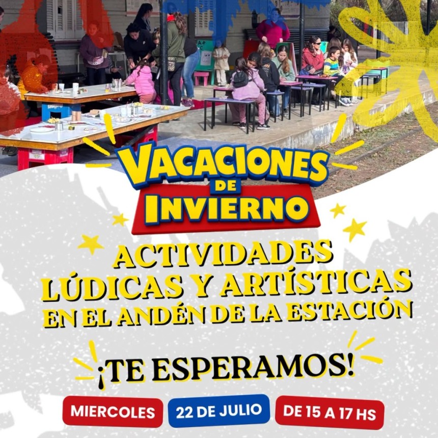 Vacaciones de invierno: jornada l&uacute;dica y art&iacute;stica en el and&eacute;n de la Estaci&oacute;n