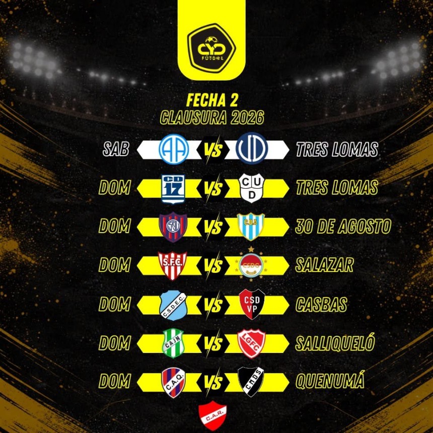 Se juega la segunda fecha del Torneo Clausura