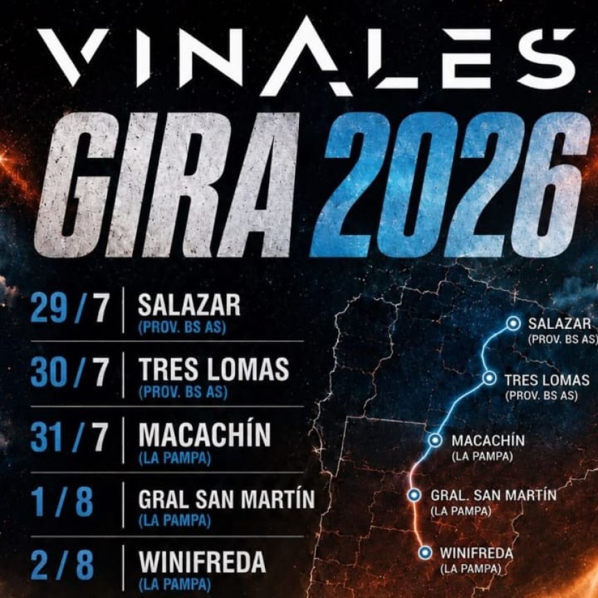 Los Vinales llegan a Tres Lomas en el marco de su Gira 2026