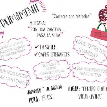 ORGANIZAN MUESTRA CULTURAL DENOMINADA 'CARTERAS CON HISTORIA'