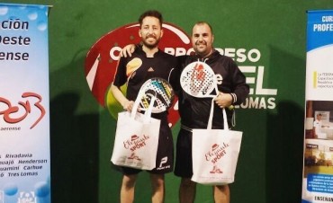 NICOLAS GARCIA Y JUAN FRANCISCO MARCH GANARON EL TORNEO DE PADEL DE 6TA. CATEGORIA