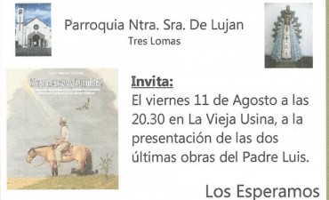 EL PADRE LUIS PRESENTA SUS DOS ULTIMOS LIBROS EN LA VIEJA USINA