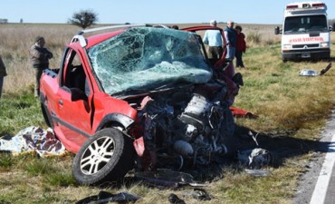 FATAL ACCIDENTE COBRA CUATRO VIDAS EN RUTA DE LA PAMPA