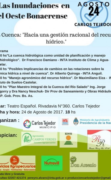 JORNADA SOBRE LAS INUNDACIONES EN EL OESTE BONAERENSE