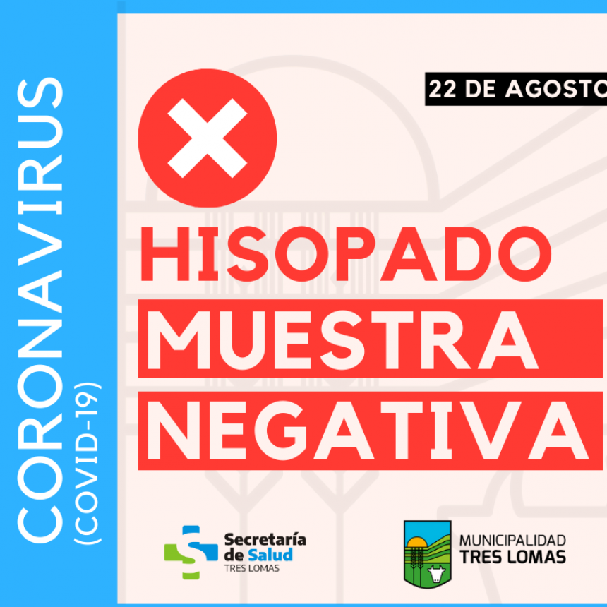 PACIENTE DE 79 AÑOS: LA MUESTRA FUE NEGATIVA