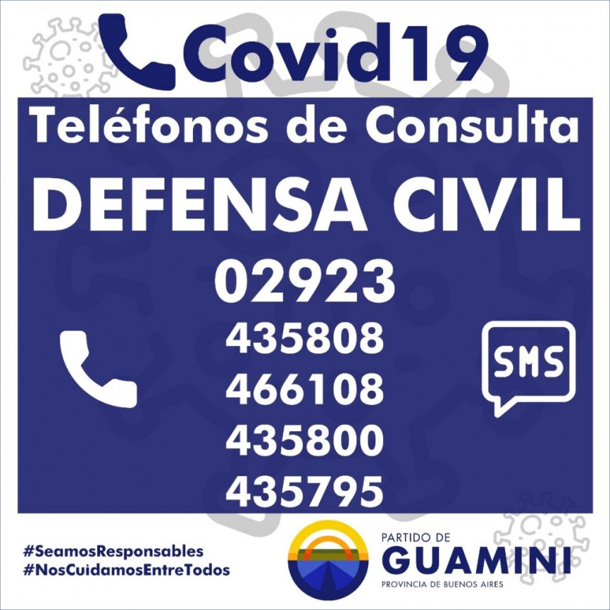 TELÉFONOS DE ASISTENCIA ANTE LA EMERGENCIA COVID 19