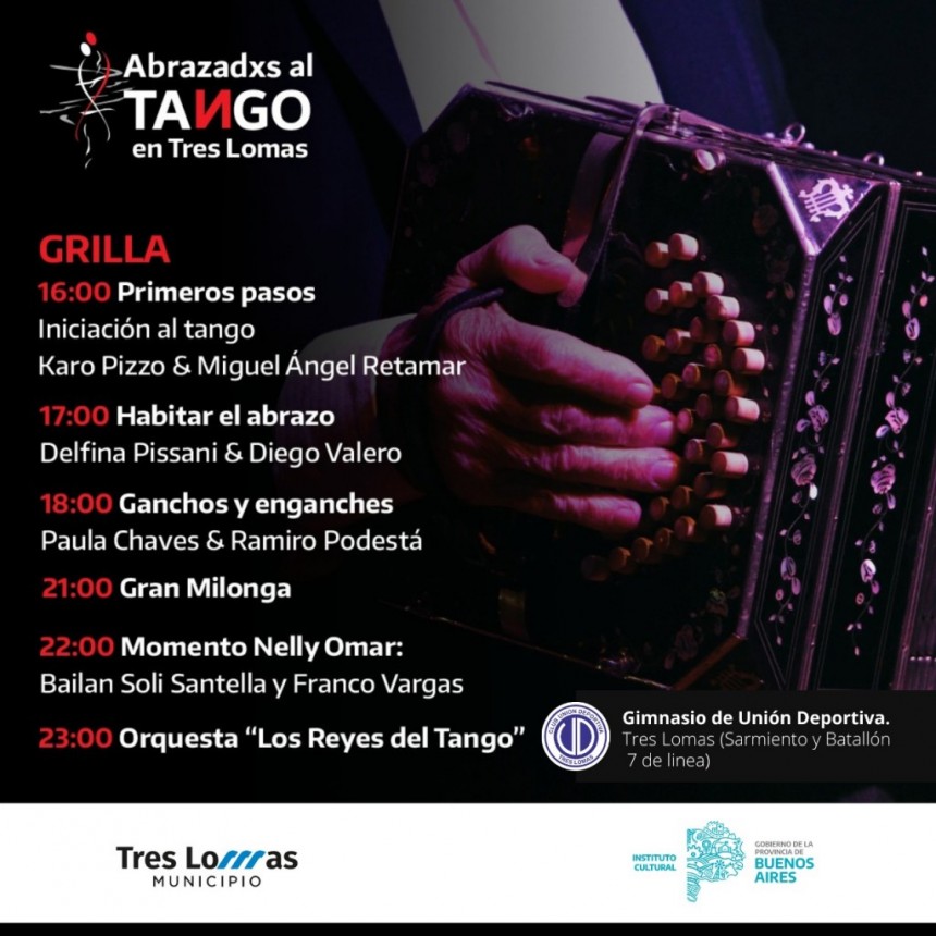 LLEGA A TRES LOMAS EL EVENTO CULTURAL “ABRAZADXS AL TANGO”