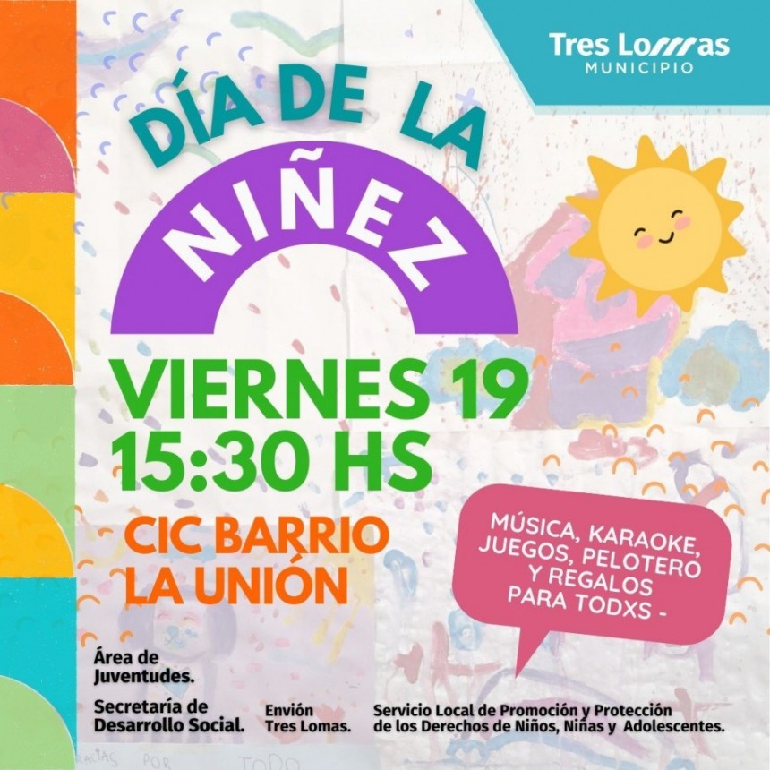 LLEGA EL DÍA DE LA NIÑEZ CON JUEGOS, MÚSICA Y REGALOS