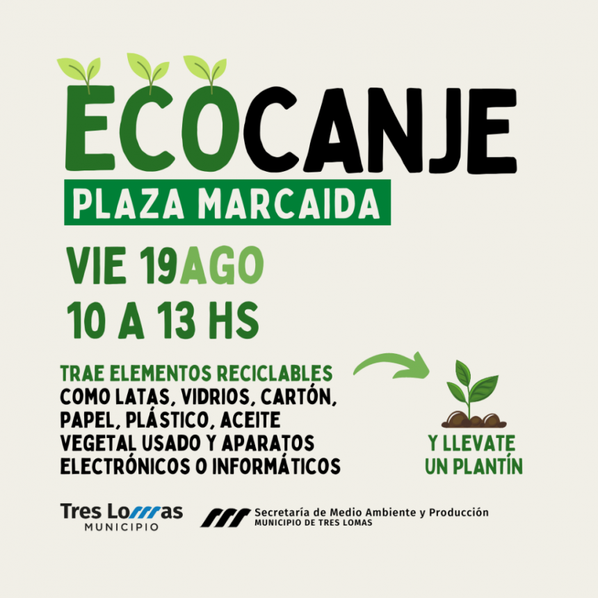 “ECOCANJE” EN LA PLAZA MARCAIDA