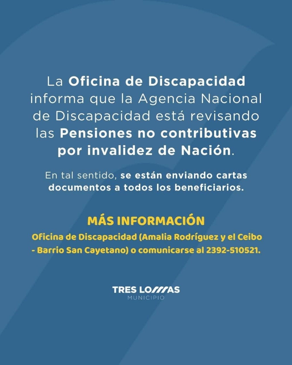 INFORMACIÓN IMPORTANTE DE LA OFICINA DE DISCAPACIDAD