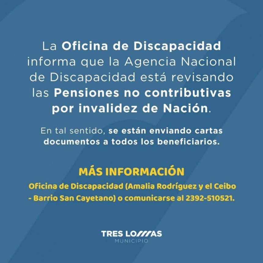 INFORMACIÓN IMPORTANTE DE LA OFICINA DE DISCAPACIDAD