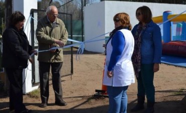 SE INAUGURARON LAS OBRAS DEL POLIDEPORTIVO DE LA ESCUELA ALBERGUE
