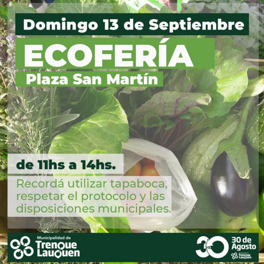 ESTE DOMINGO 13 HABRÁ UNA NUEVA ECOFERIA 