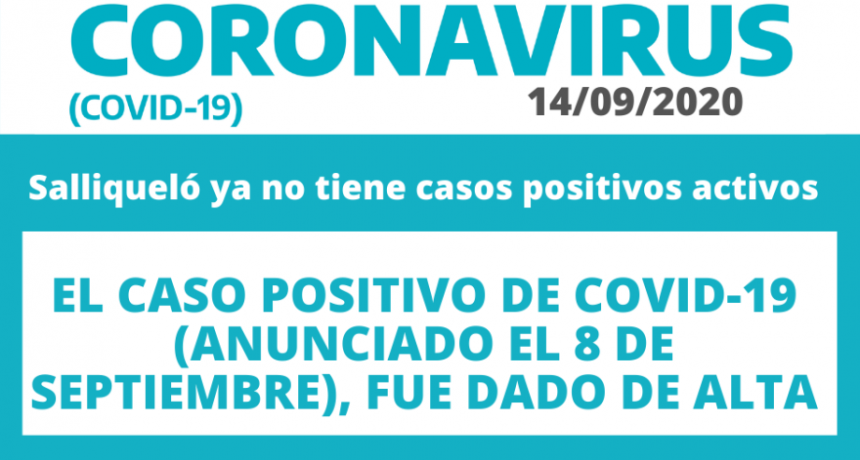 SALLIQUELÓ YA NO TIENE CASOS POSITIVOS ACTIVOS DE COVID-19