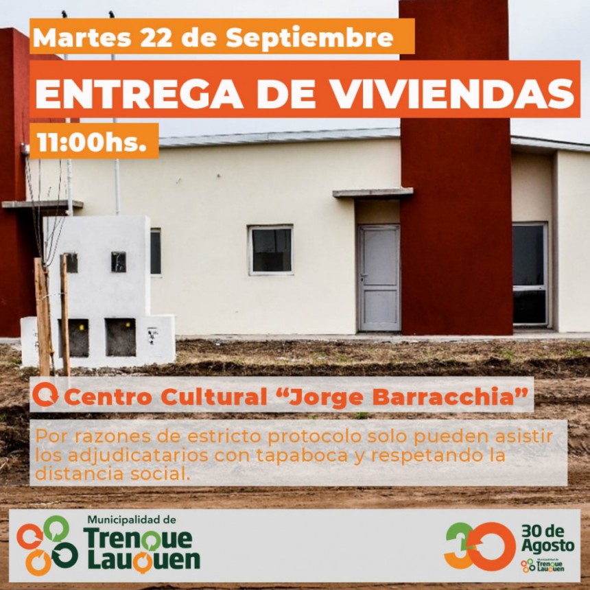 SE ENTREGARÁN LAS VIVIENDAS DE CIRCULO CERRADO EN 30 DE AGOSTO