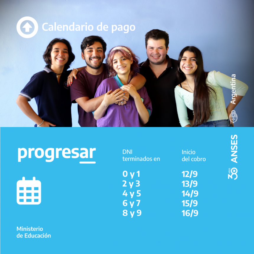 CALENDARIO DE PAGOS QUE INICIA HOY: LUNES 12 DE SEPTIEMBRE.