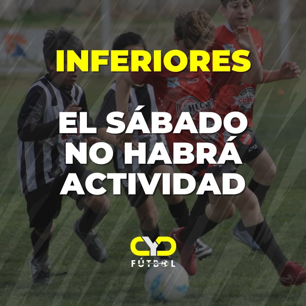 INFERIORES: EL SÁBADO NO HABRÁ ACTIVIDAD POR LOS FESTEJOS DE LA PRIMAVERA