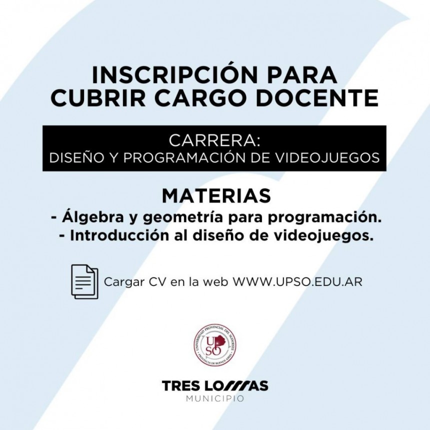 INSCRIPCIÓN PARA CUBRIR CARGOS DOCENTES