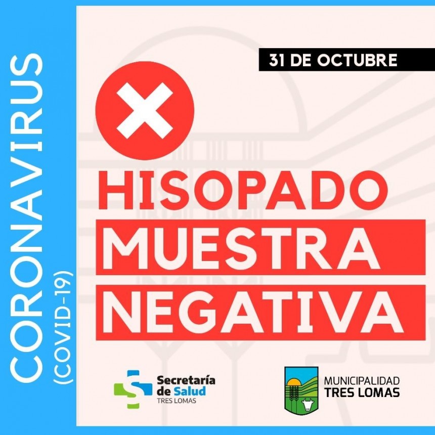 CASO SOSPECHOSO: LA MUESTRA DIO NEGATIVA