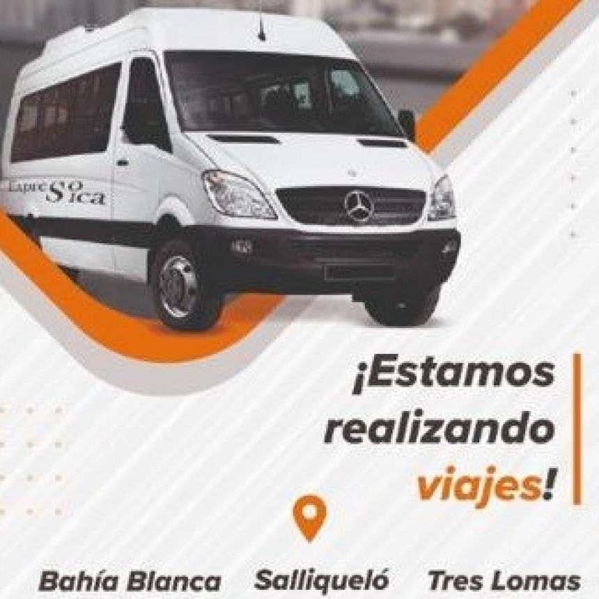 EXPRESO SICA. SERVICIO PUERTA A PUERTA QUE UNE TRES LOMAS, SALLIQUELO Y BAHIA BLANCA