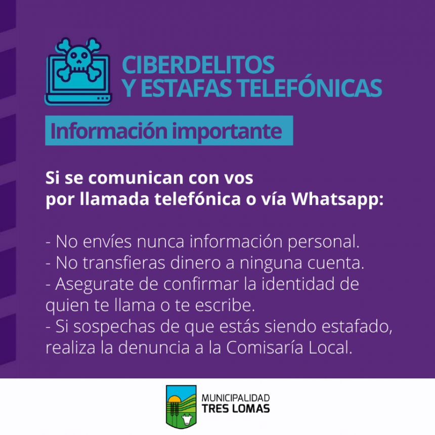 MUNICIPALIDAD DE TRES LOMAS: INFORMACIÓN IMPORTANTE.