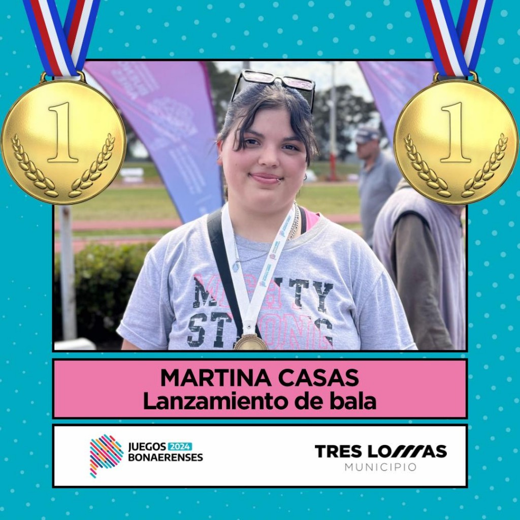 MEDALLA DE ORO PARA MARTINA CASAS