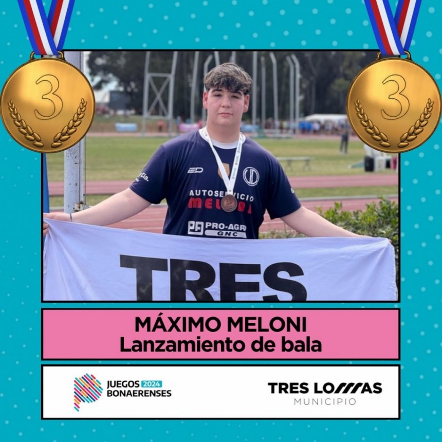 MEDALLA DE BRONCE PARA MÁXIMO MELONI