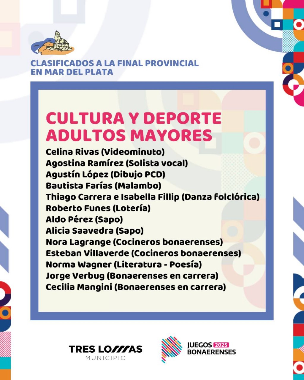 TRES LOMAS ESTARÁ PRESENTE EN LA FINAL PROVINCIAL DE LOS JUEGOS BONAERENSES