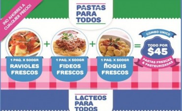 Miércoles - ´LÁCTEOS Y PASTAS PARA TODOS'