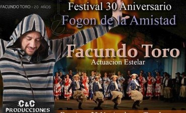 “EL FOGÓN DE LA AMISTAD” FESTEJA SUS 30 AÑOS EL DOMINGO 23